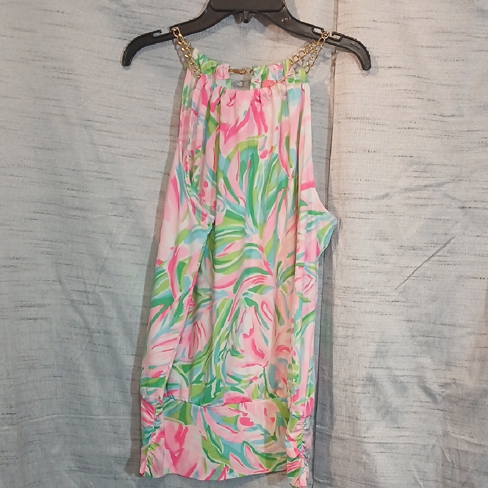 Lilly Puiltzer Lilly Of The Jungle Sleeveless Top Sz M Women